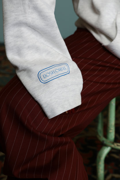 FELPA FLOWER FOR YOU GRIGIO MELANGE CHIARO