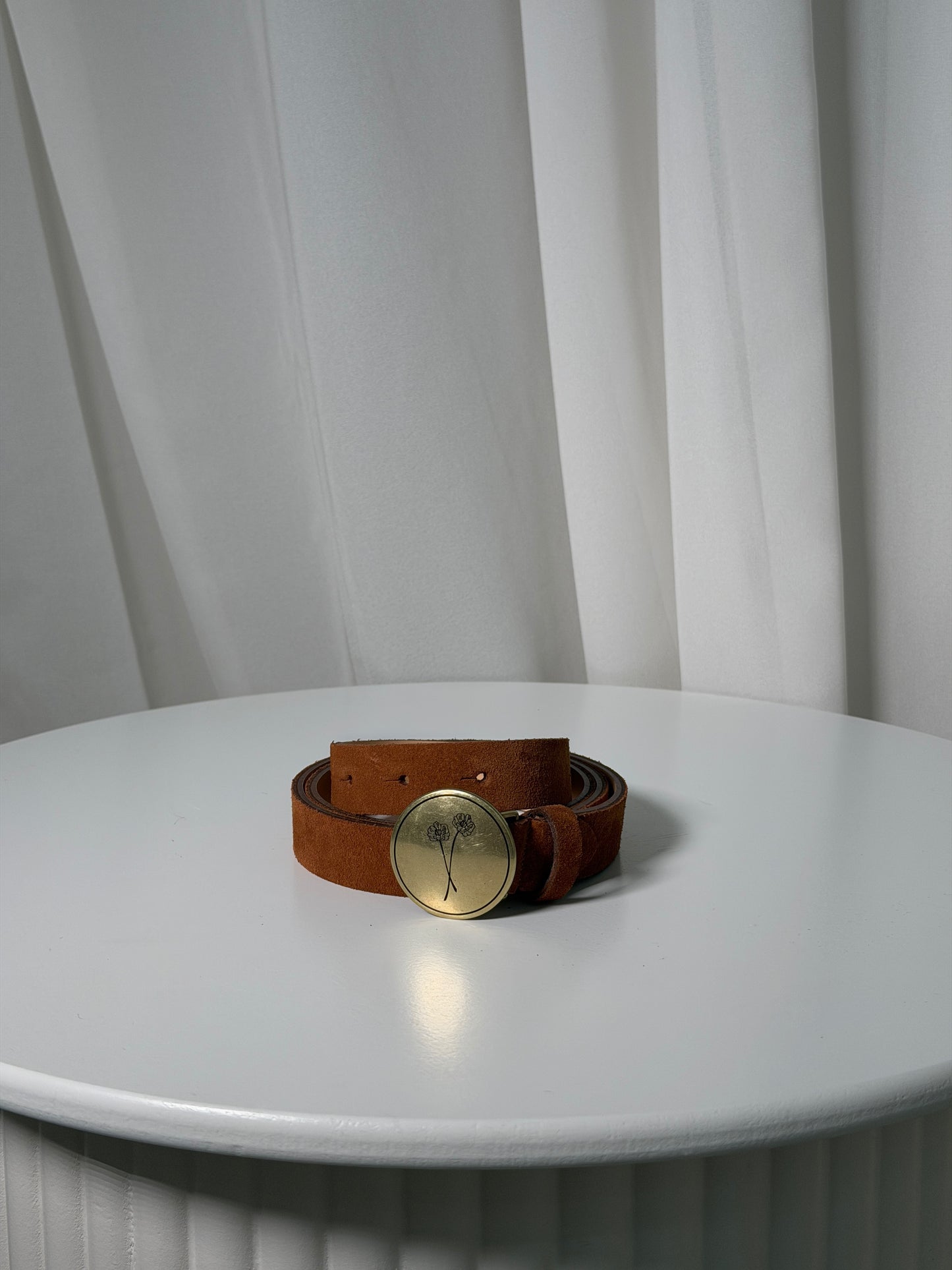 CINTURA FLOWERS SUEDE CUOIO