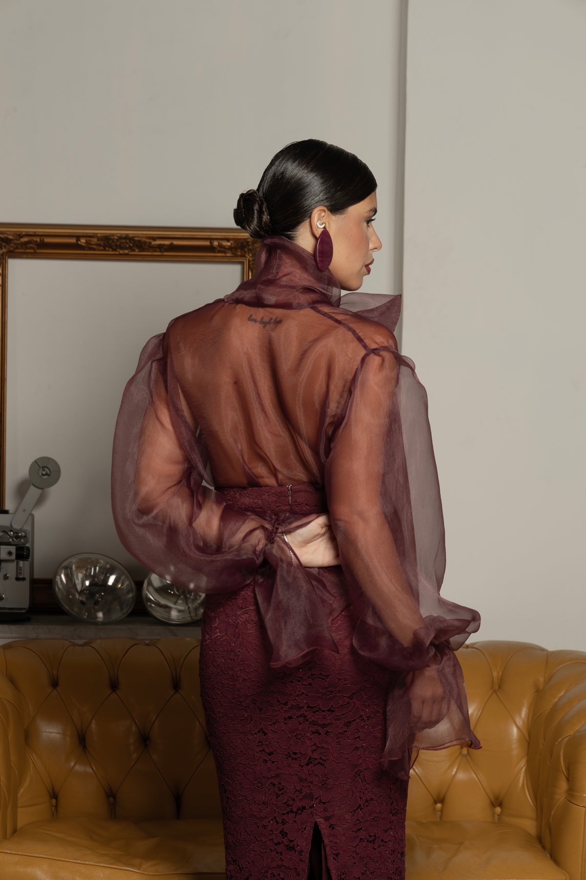 ALMA BORDEAUX SKIRT