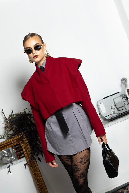 GIACCA PRAGA ROSSO RUBINO