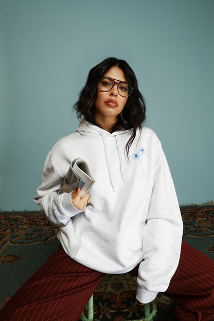 FELPA FLOWER FOR YOU GRIGIO MELANGE CHIARO