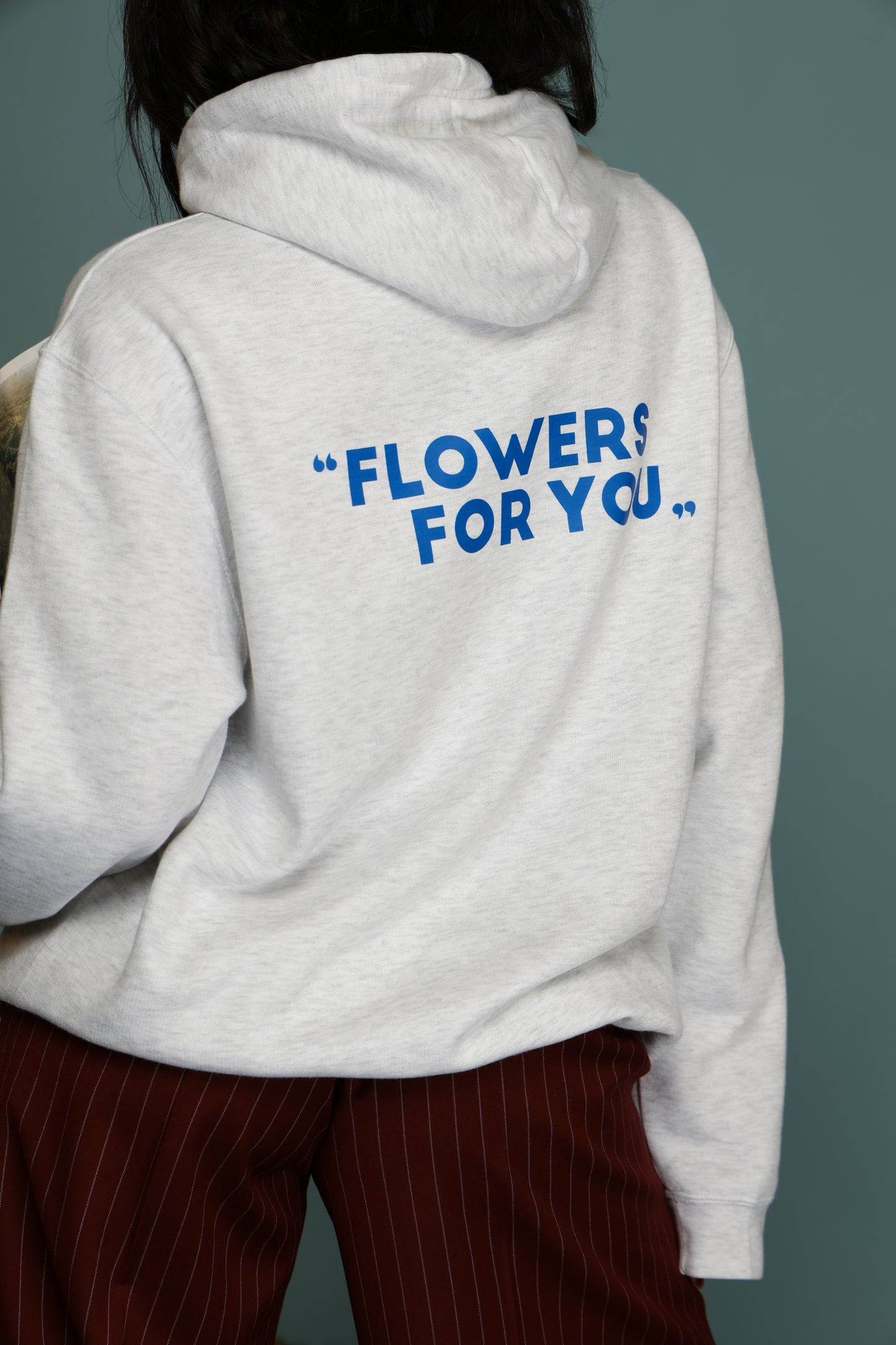 FELPA FLOWER FOR YOU GRIGIO MELANGE CHIARO