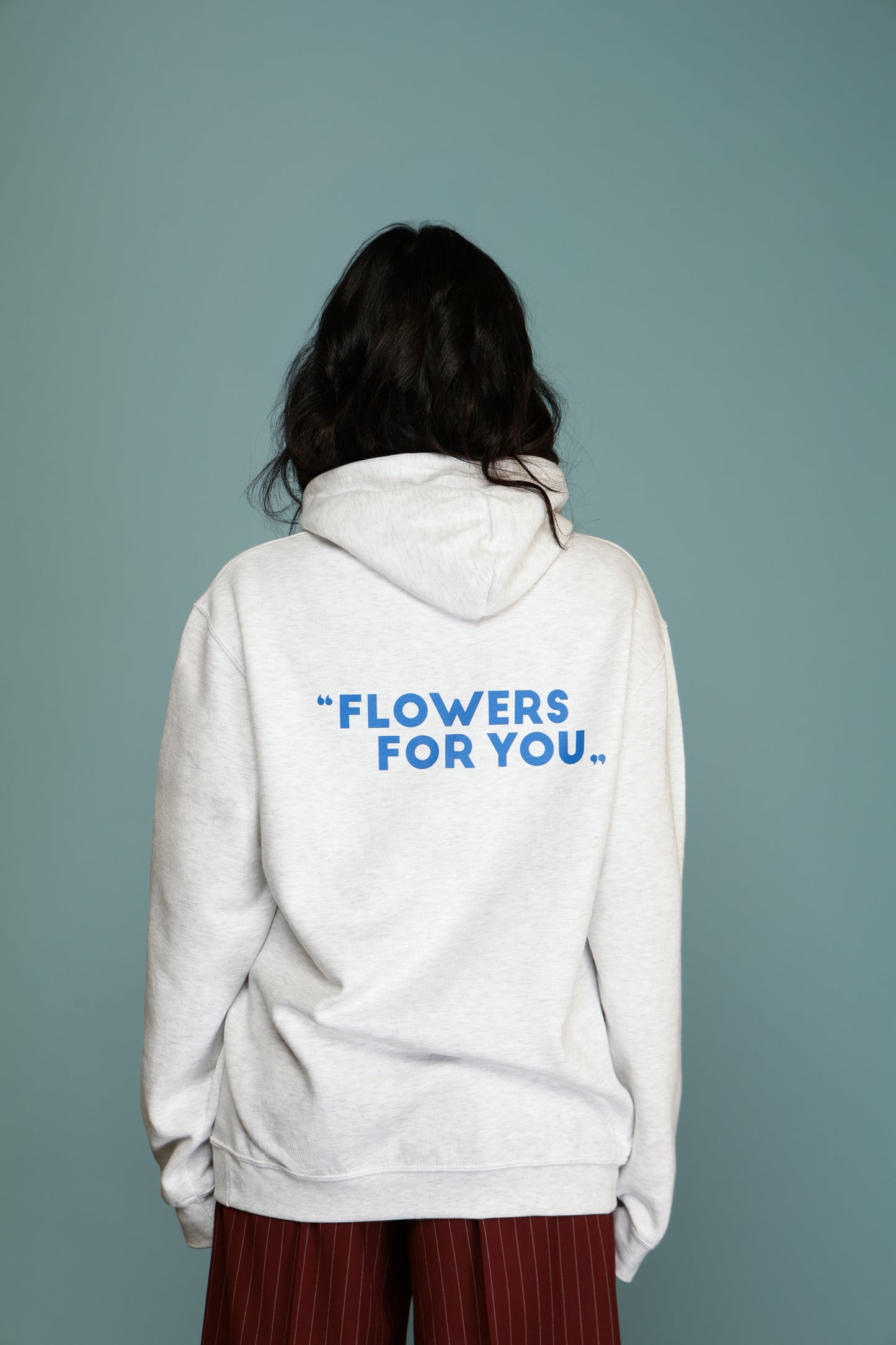 FELPA FLOWER FOR YOU GRIGIO MELANGE CHIARO