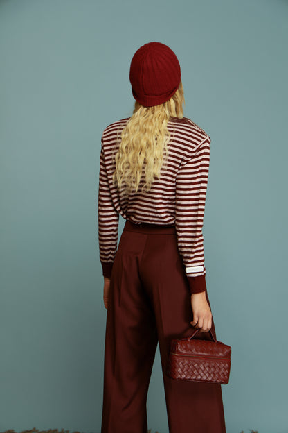 PULLOVER KENDAL ROSA/BORDEAUX