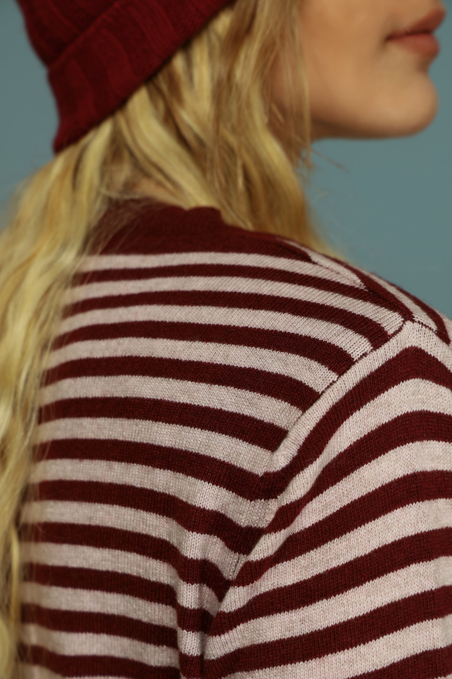 PULLOVER KENDAL ROSA/BORDEAUX