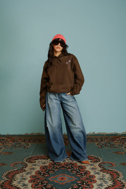 FELPA FLOWER FOR YOU CIOCCOLATO