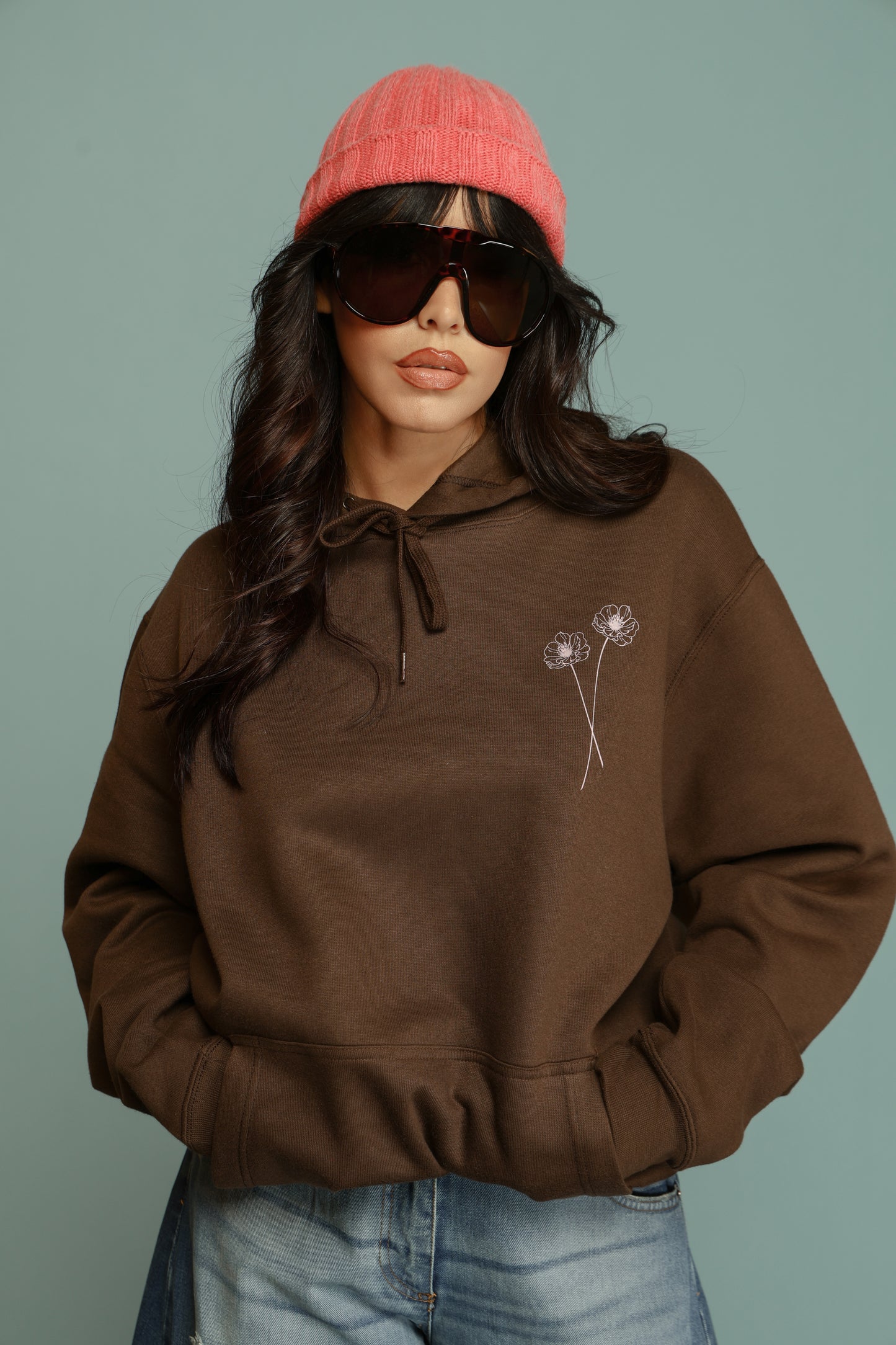 FELPA FLOWER FOR YOU CIOCCOLATO