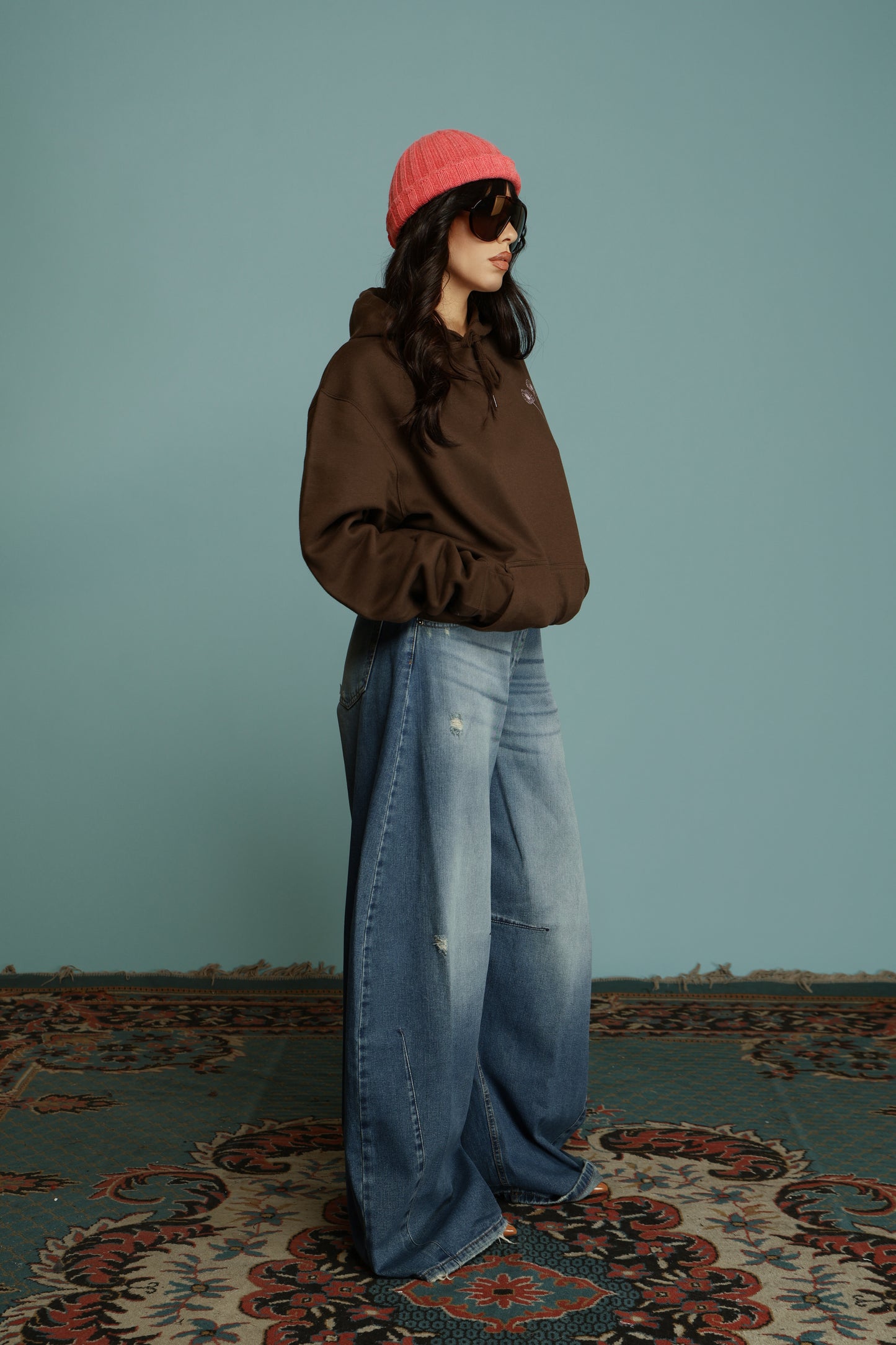 FELPA FLOWER FOR YOU CIOCCOLATO