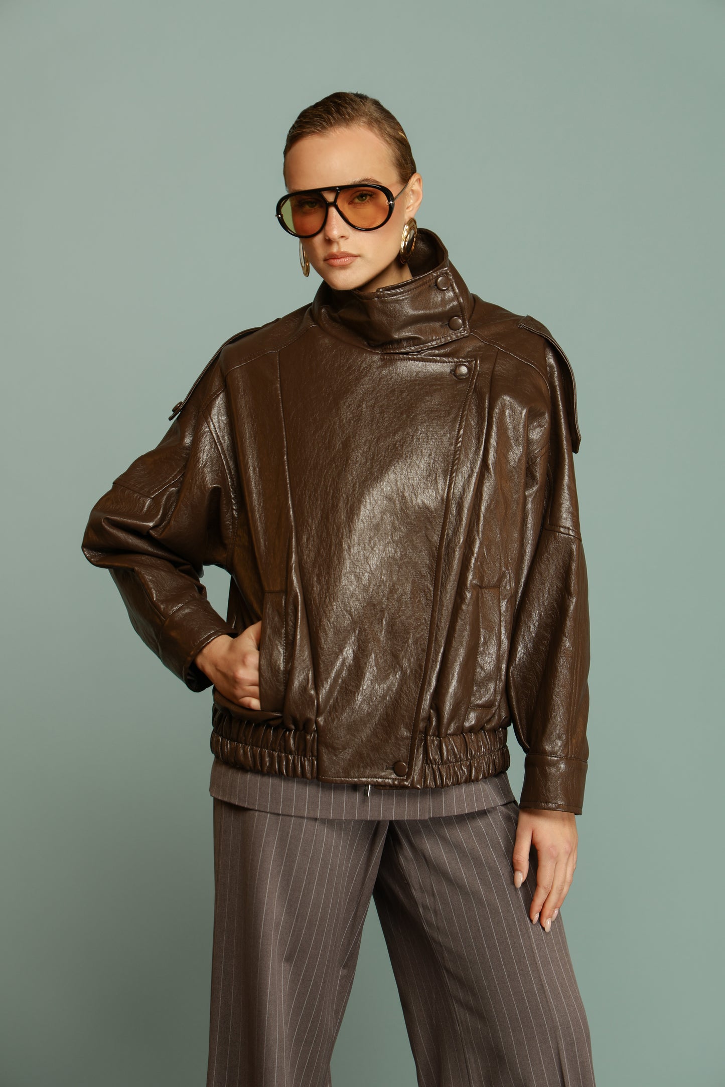 BIKER LONDON MARRONE