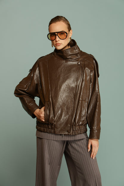 BIKER LONDON MARRONE