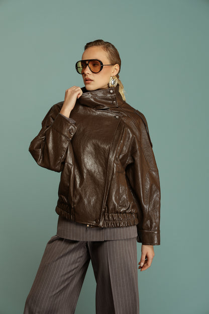 BIKER LONDON MARRONE