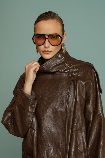 BIKER LONDON MARRONE