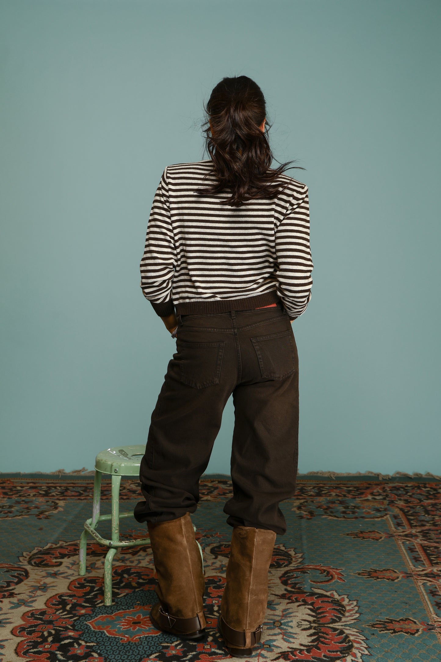 PULLOVER KENDAL PANNA/MARRONE