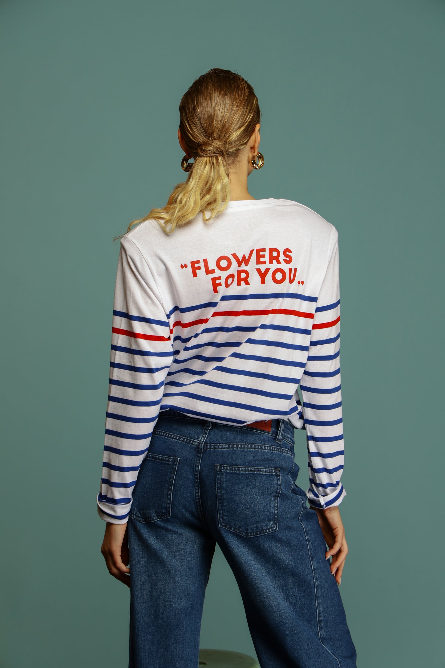 T-SHIRT TESS BIANCO/BLU ROYAL/ROSSO