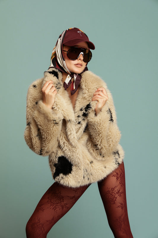 BOMBER CRUDELIA BEIGE/NERO