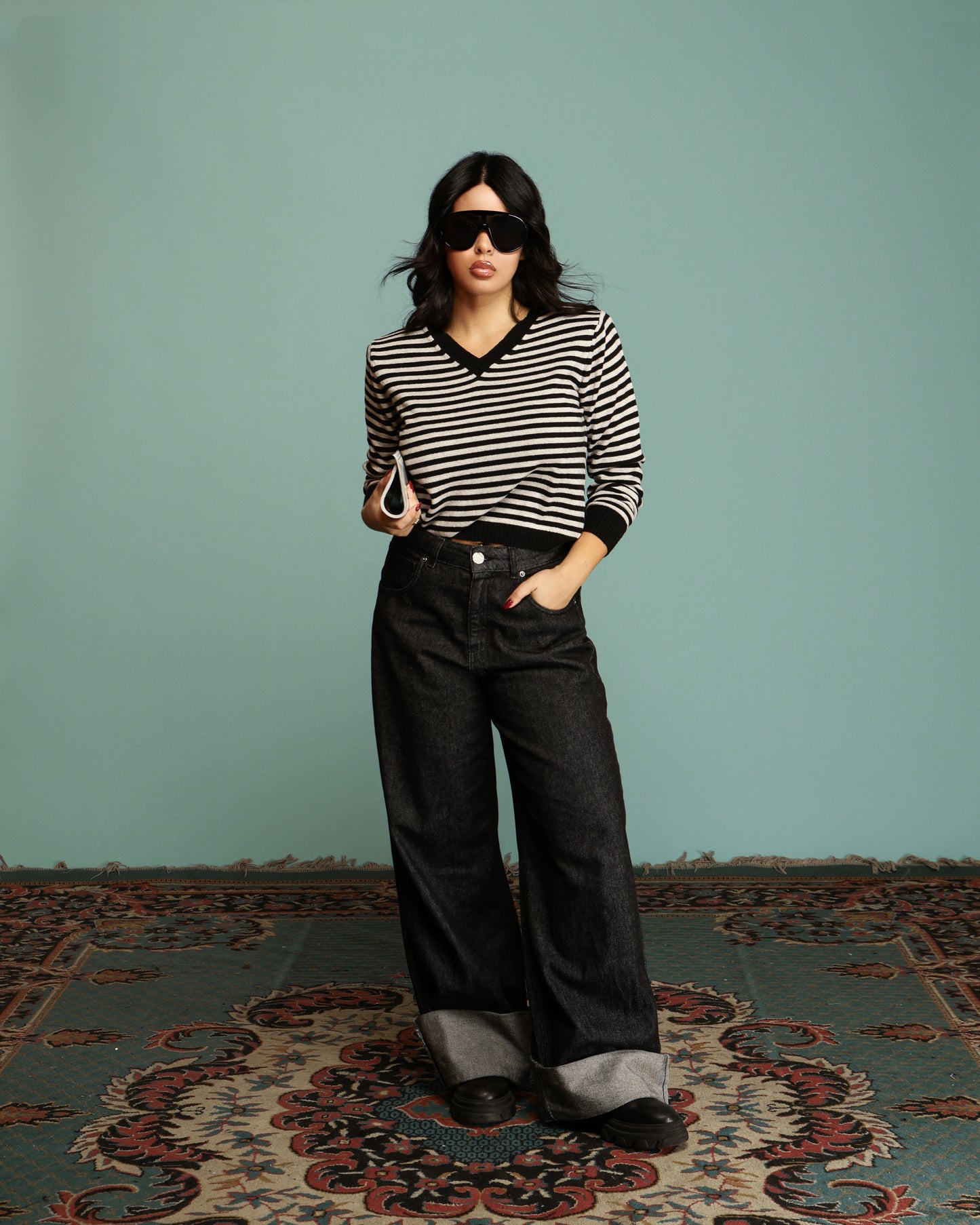 PULLOVER KENDAL PANNA/NERO