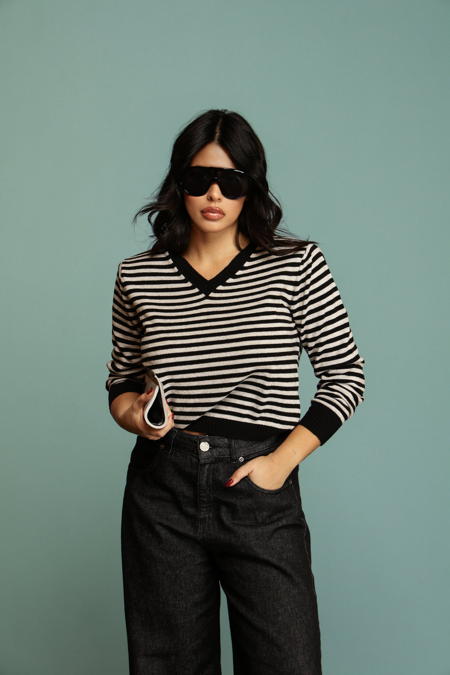 PULLOVER KENDAL PANNA/NERO