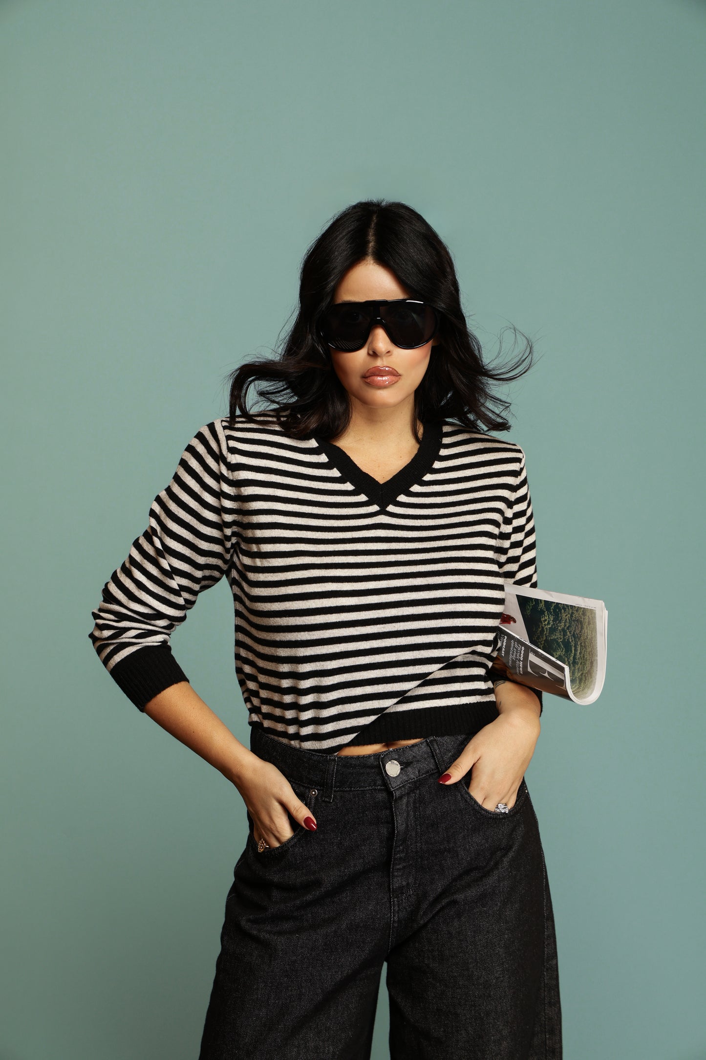 PULLOVER KENDAL PANNA/NERO