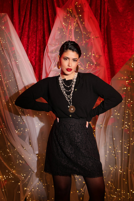 MINI GONNA MARIELLE NERO