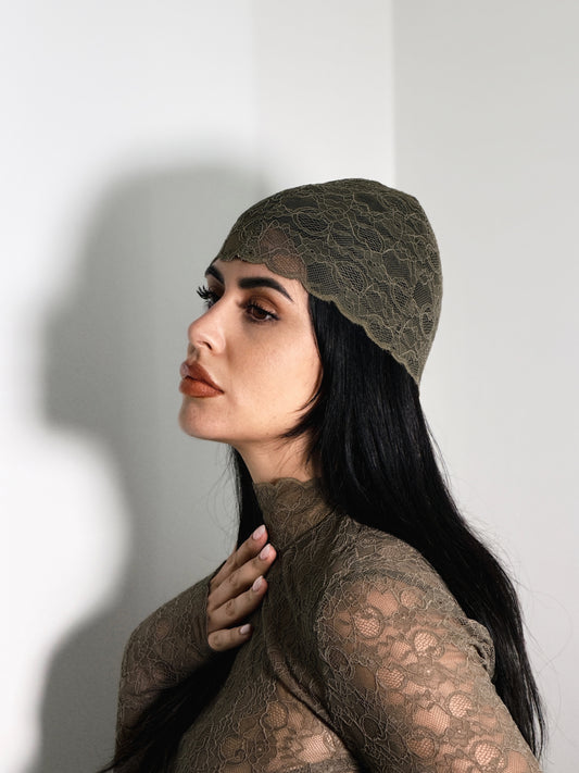 CUFFIA IN PIZZO MILITARE