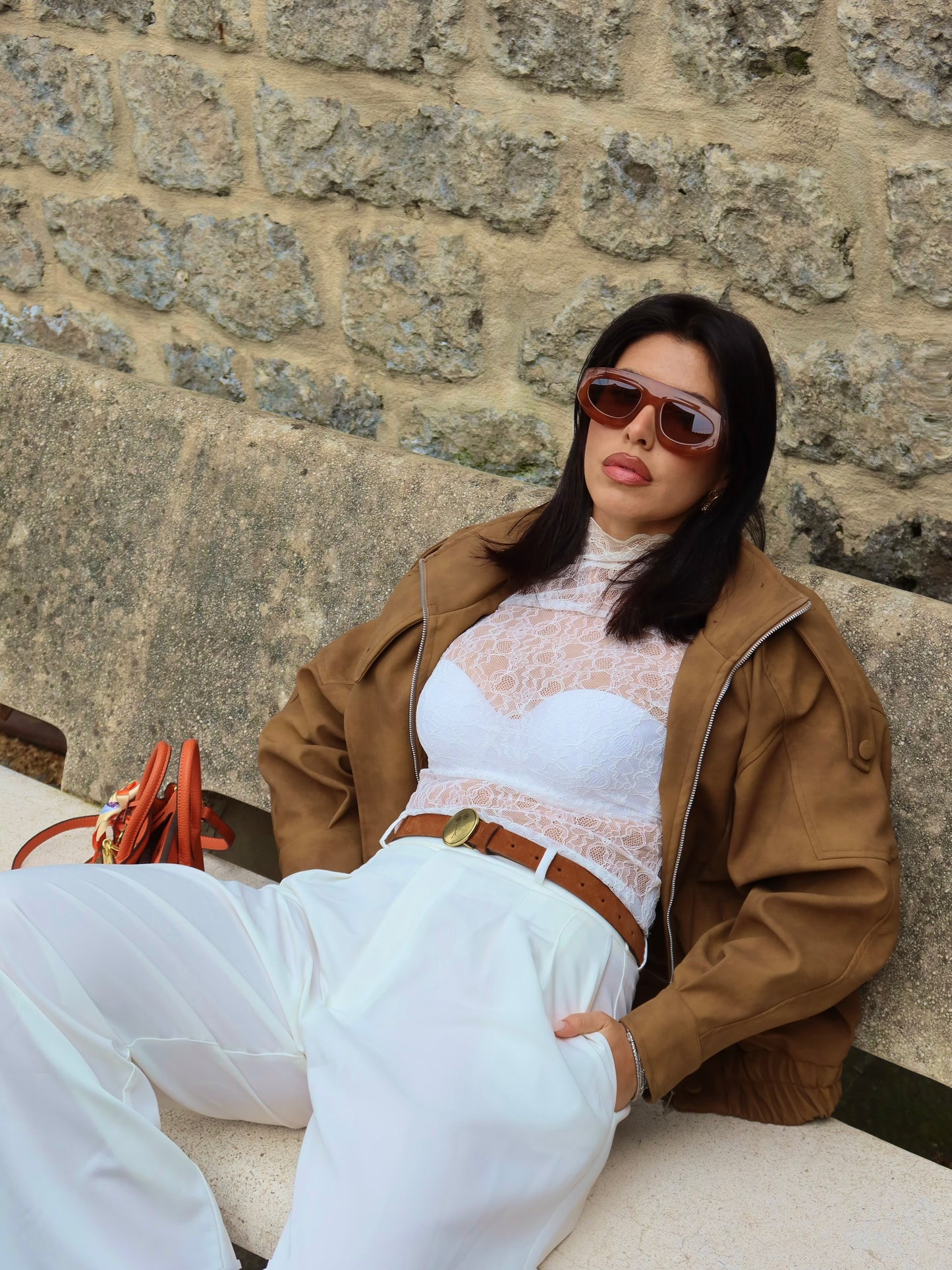 GIACCA ECO PELLE VENUS COGNAC