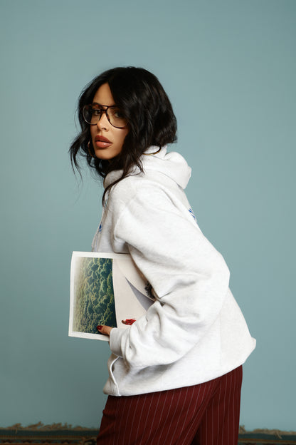 FELPA FLOWER FOR YOU GRIGIO MELANGE CHIARO