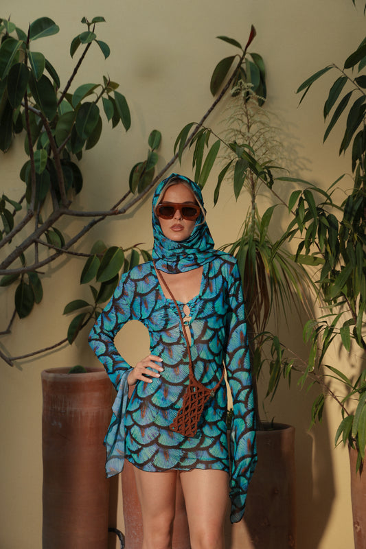 MINI DRESS RUMBA PLUMA