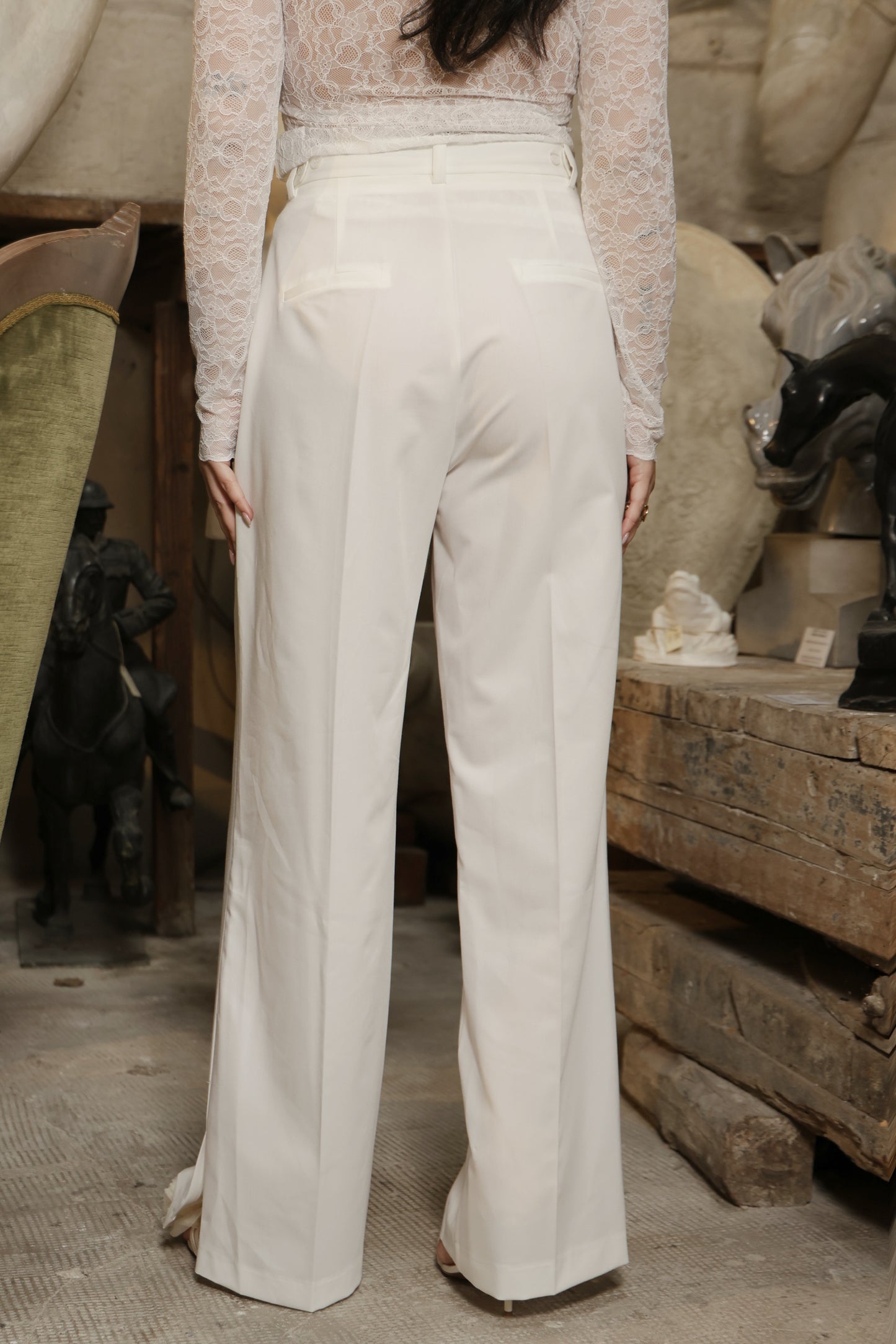 PANTALONI SARTORIALE ARTEMISIA PANNA