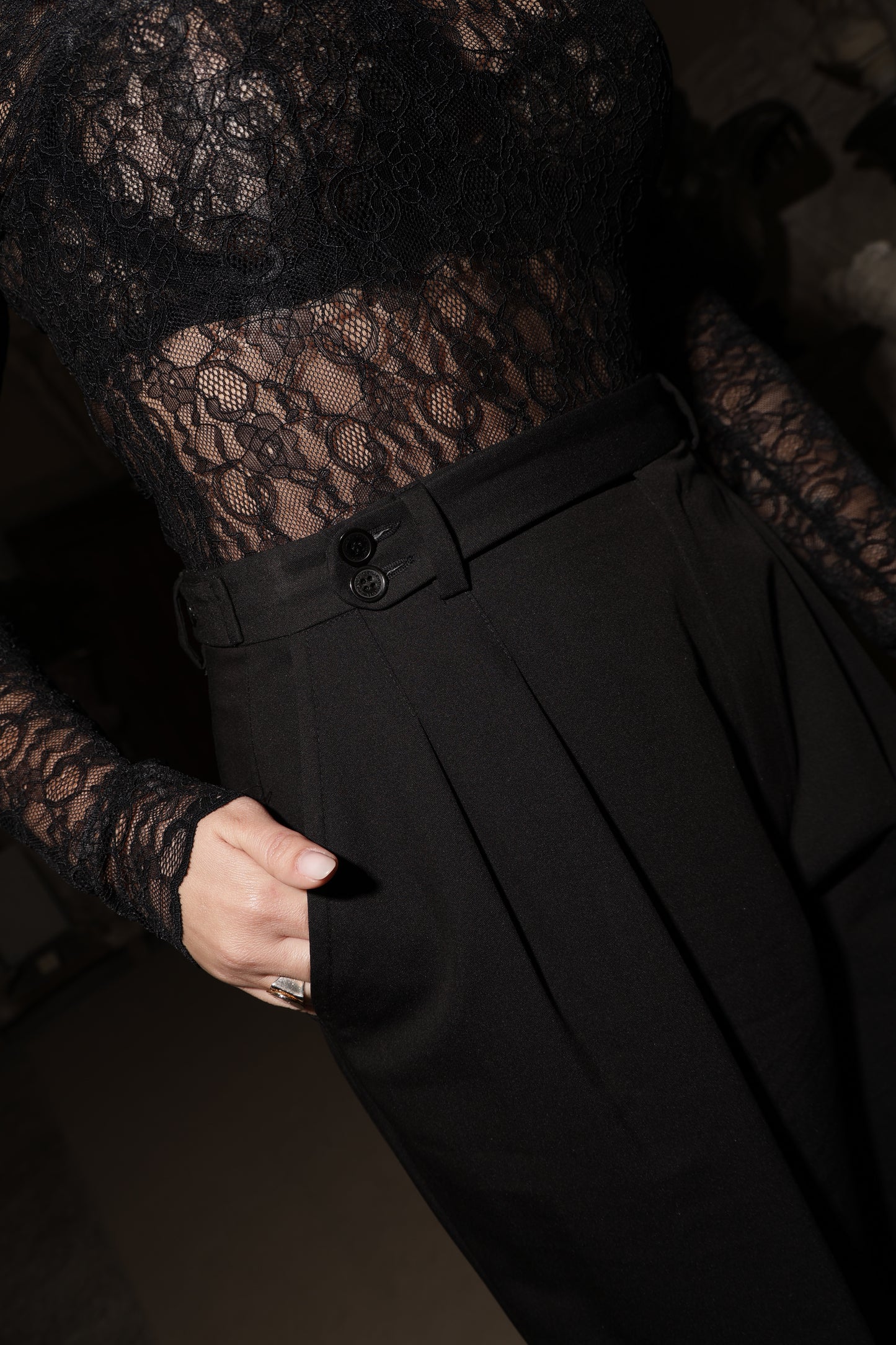 PANTALONI SARTORIALE ARTEMISIA NERO