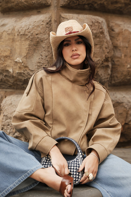 GIACCA ECO PELLE VENUS BEIGE