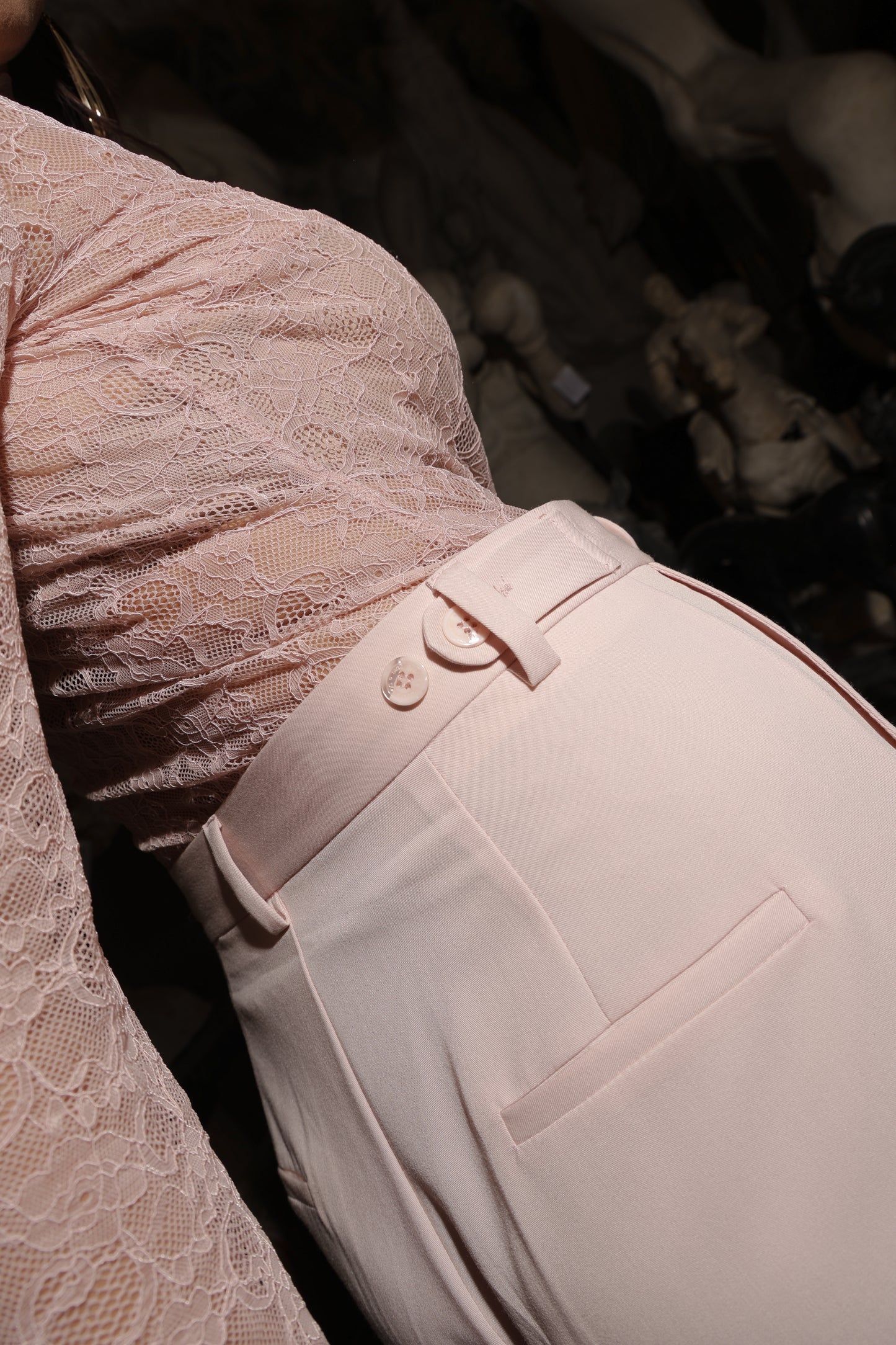 PANTALONI SARTORIALE ARTEMISIA ROSA CIPRIA