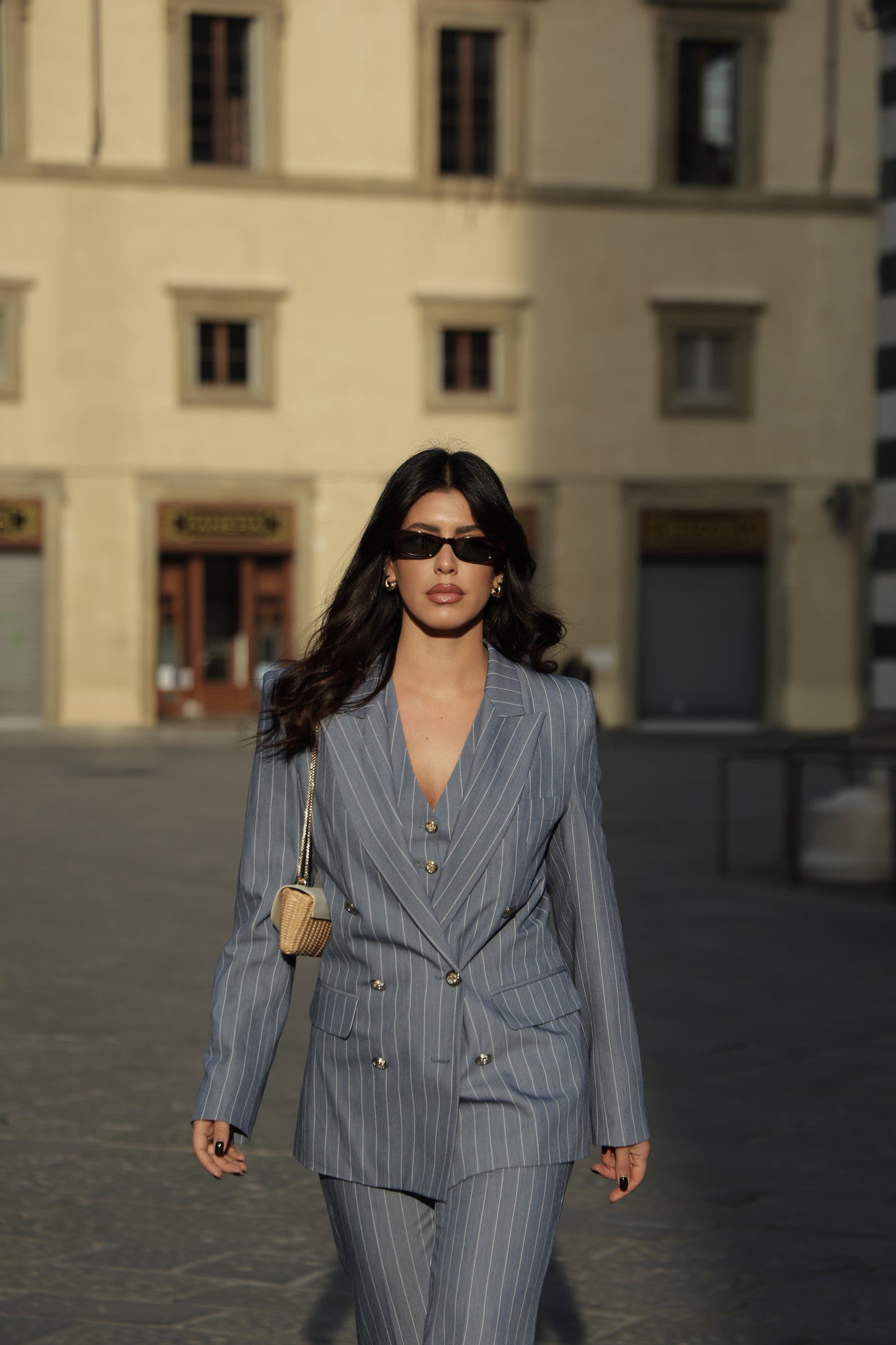 TAILLEUR CAMELIA GESSATO BLU JEANS