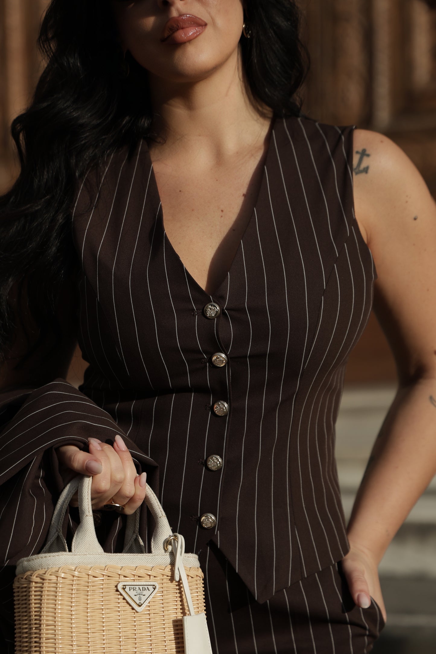 TAILLEUR CAMELIA GESSATO MARRONE