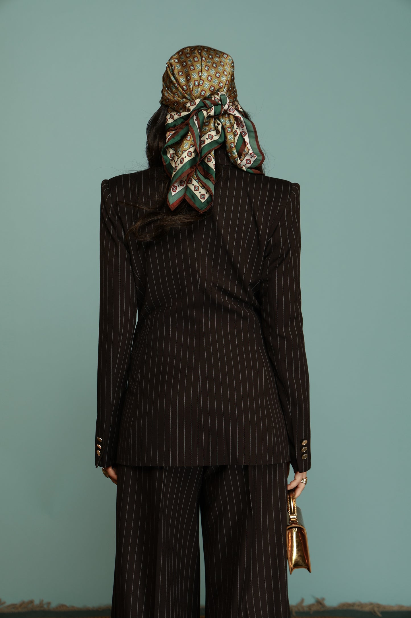 TAILLEUR DOPPIO PETTO GESSATO OLIVIA NERO