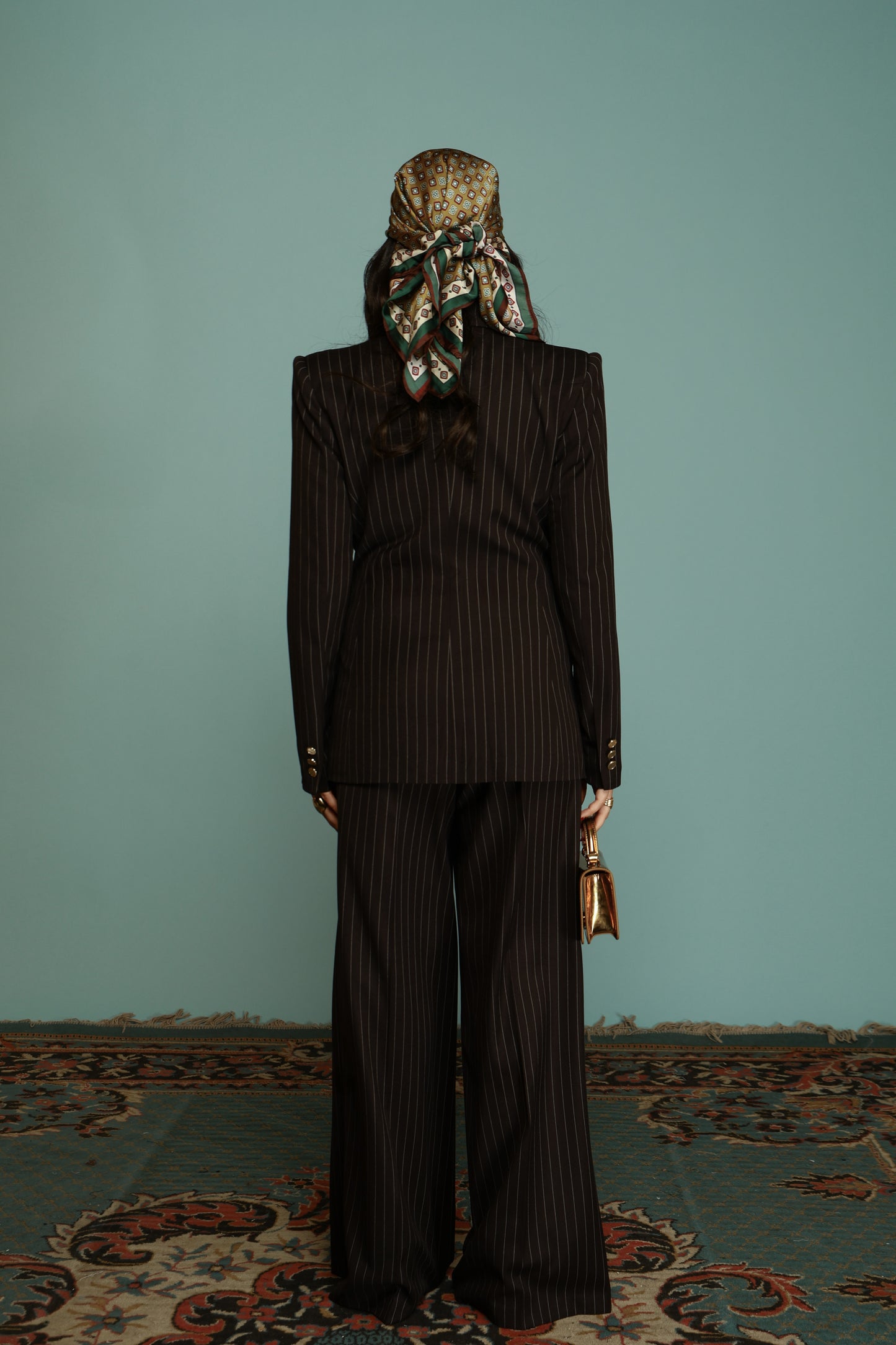 TAILLEUR DOPPIO PETTO GESSATO OLIVIA NERO