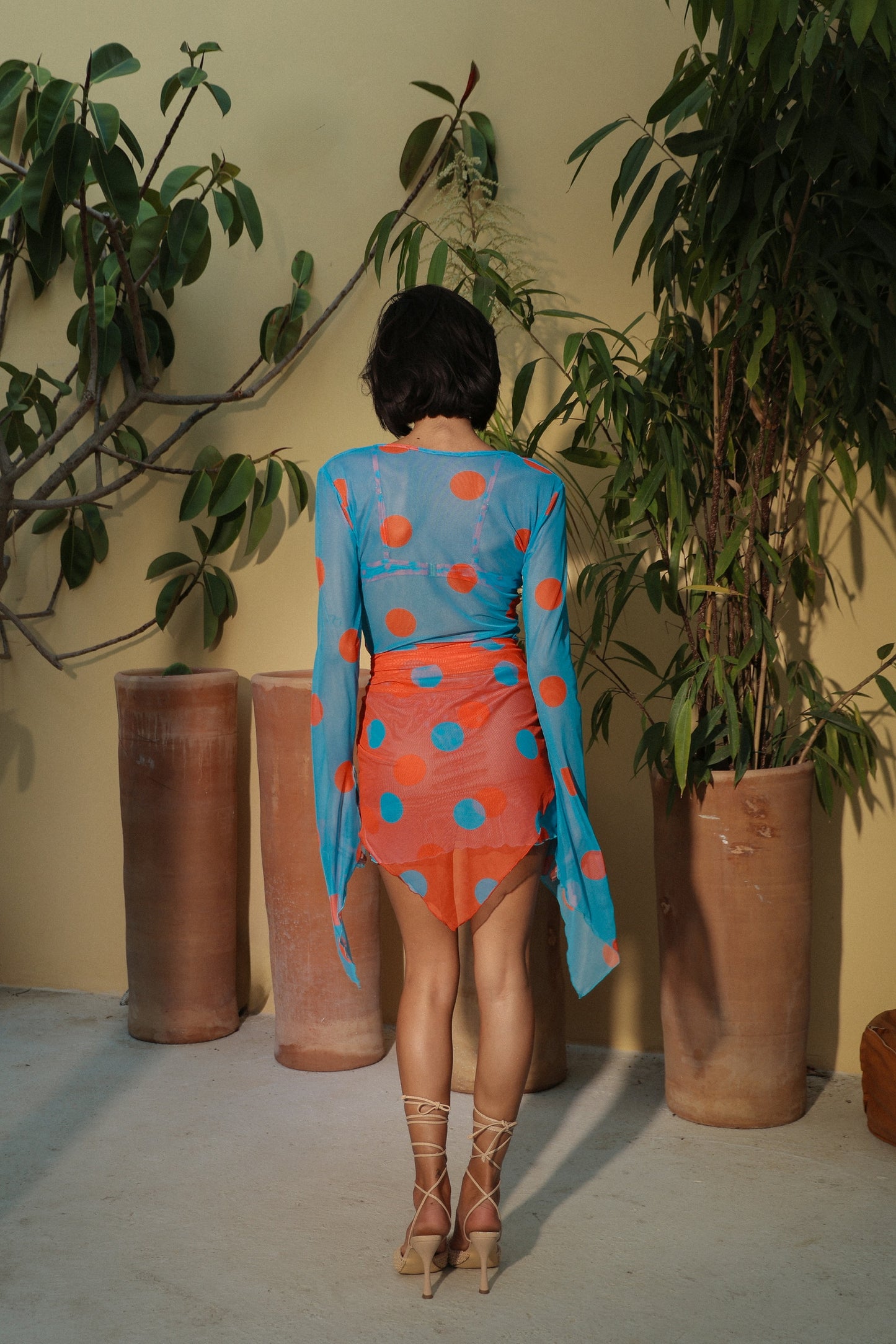 MINI DRESS RUMBA POIS BASE TURCHESE