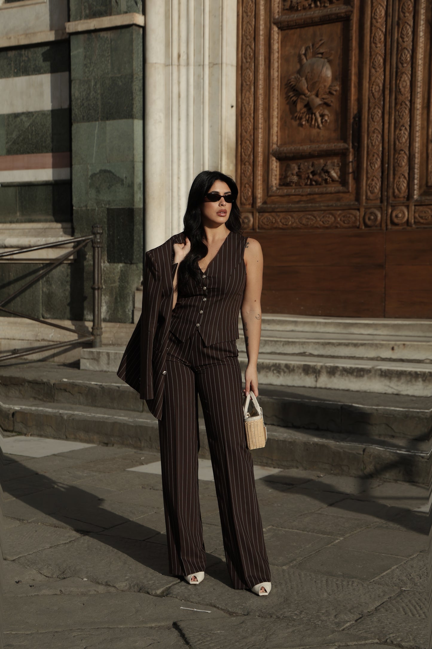 TAILLEUR CAMELIA GESSATO MARRONE