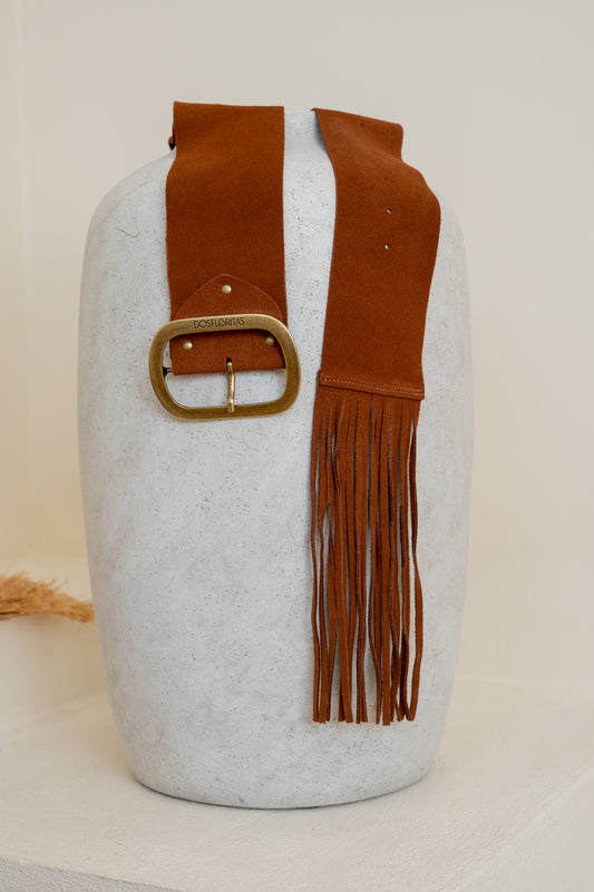 CINTURA  SAHARA COGNAC/ORO