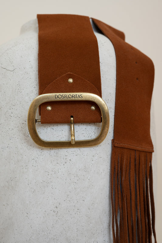 CINTURA  SAHARA COGNAC/ORO