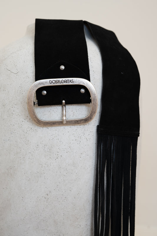 CINTURA SAHARA NERO ARGENTO