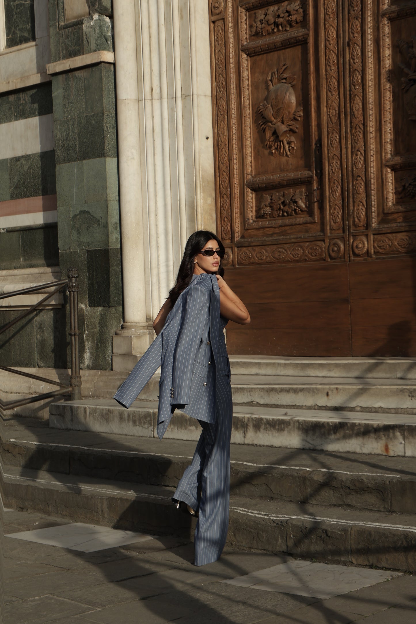 TAILLEUR CAMELIA GESSATO BLU JEANS