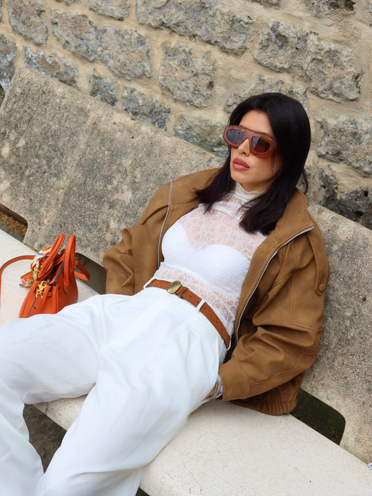 GIACCA ECO PELLE VENUS COGNAC