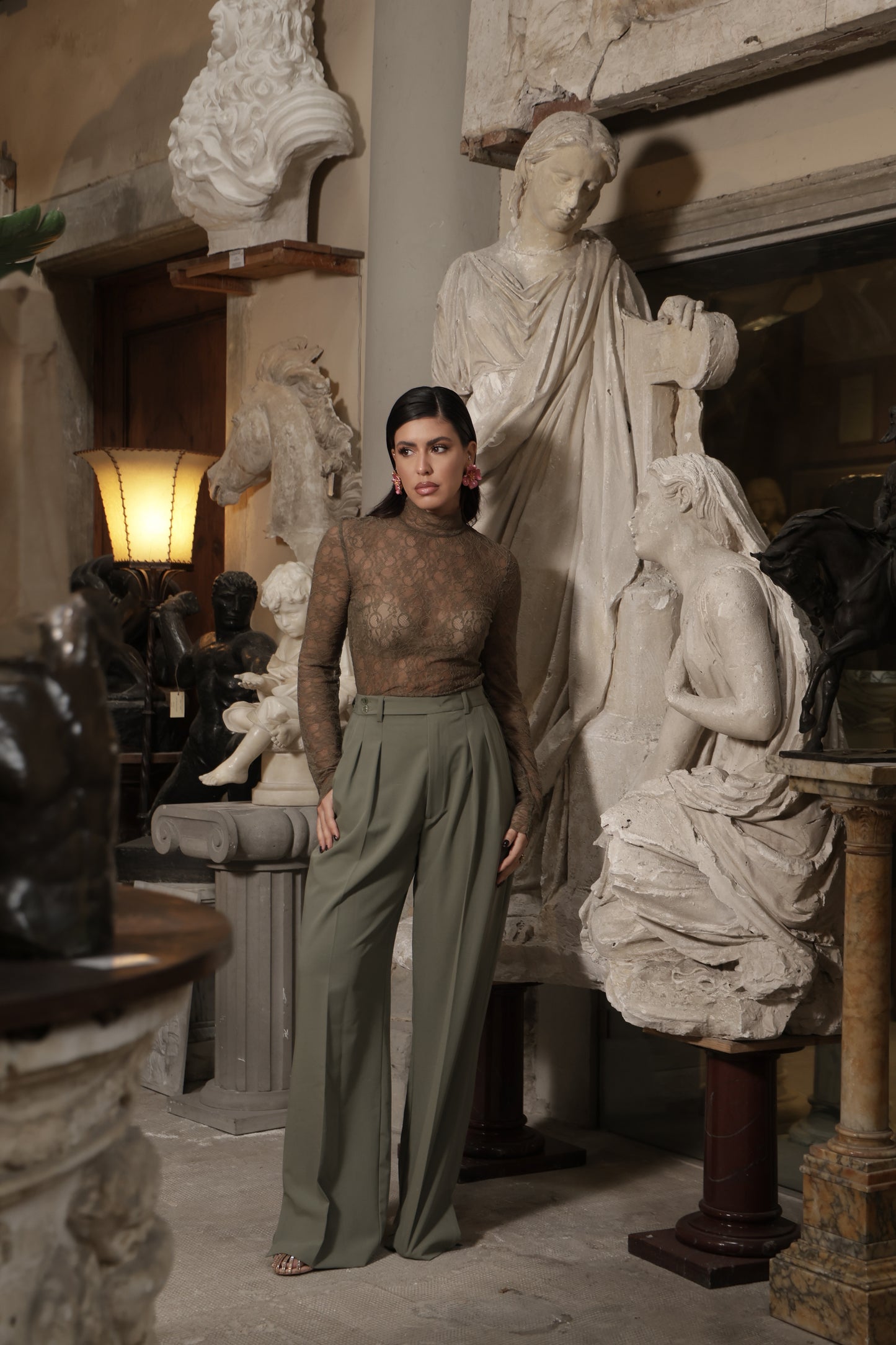 PANTALONI SARTORIALE ARTEMISIA ARMY