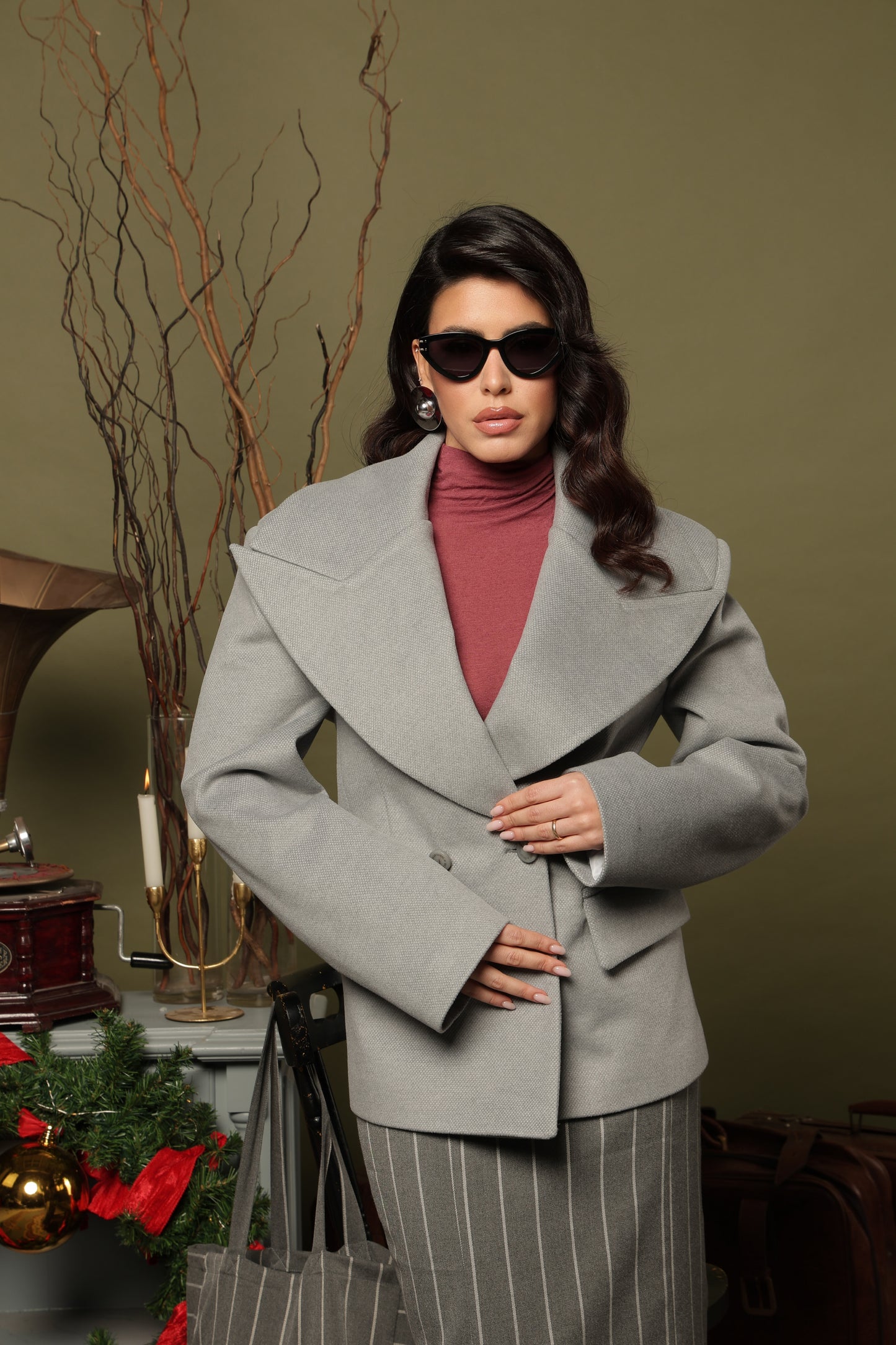 CAPPOTTO CORTO LAYANA GRIGIO