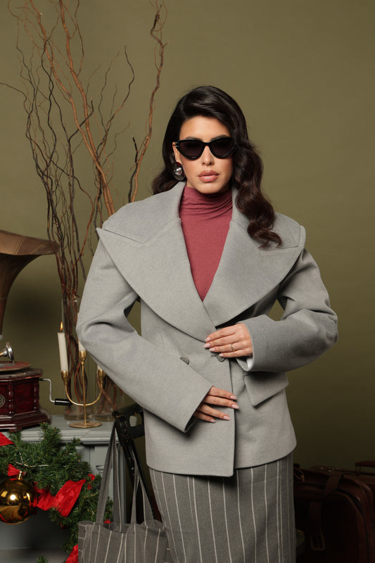 CAPPOTTO CORTO LAYANA GRIGIO