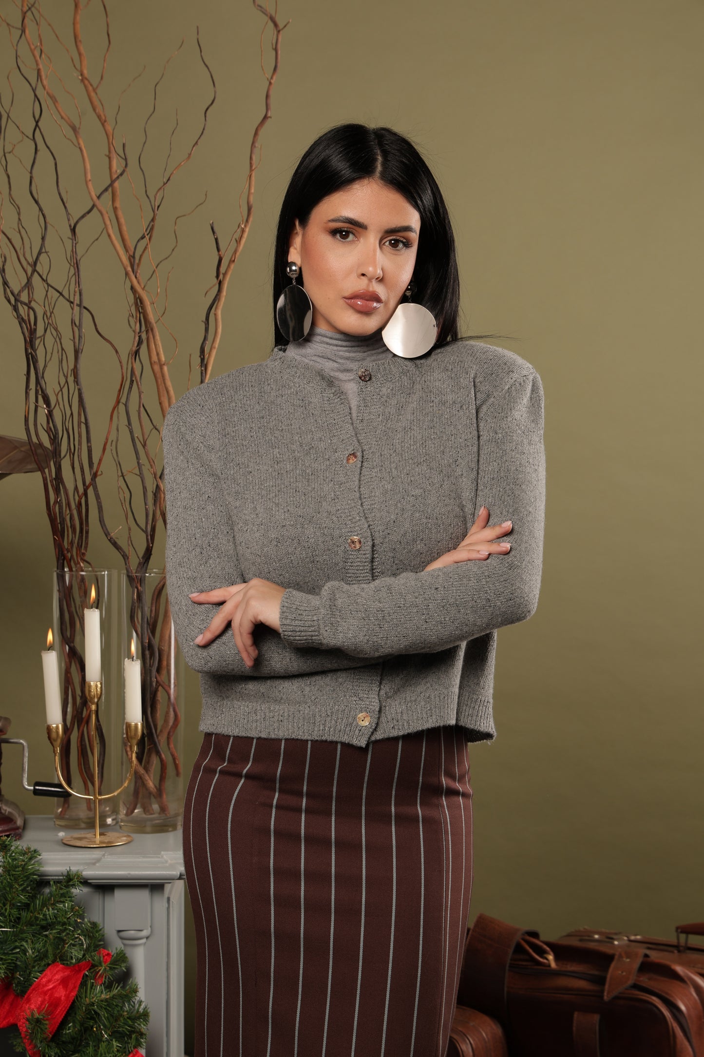 CARDIGAN NALI' GRIGIO