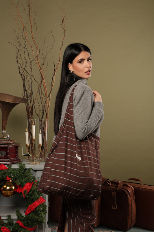 TOTE BAG VIVI' MARRONE